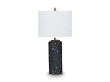 Hanzila - Poly Table Lamp - Black / Gold Finish