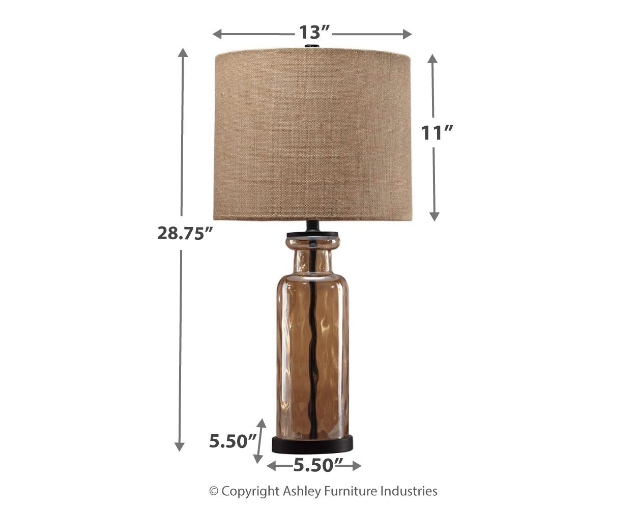Laurentia - Glass Table Lamp - Champagne
