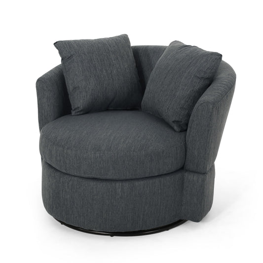 Swivel Club Chair With Circular Design