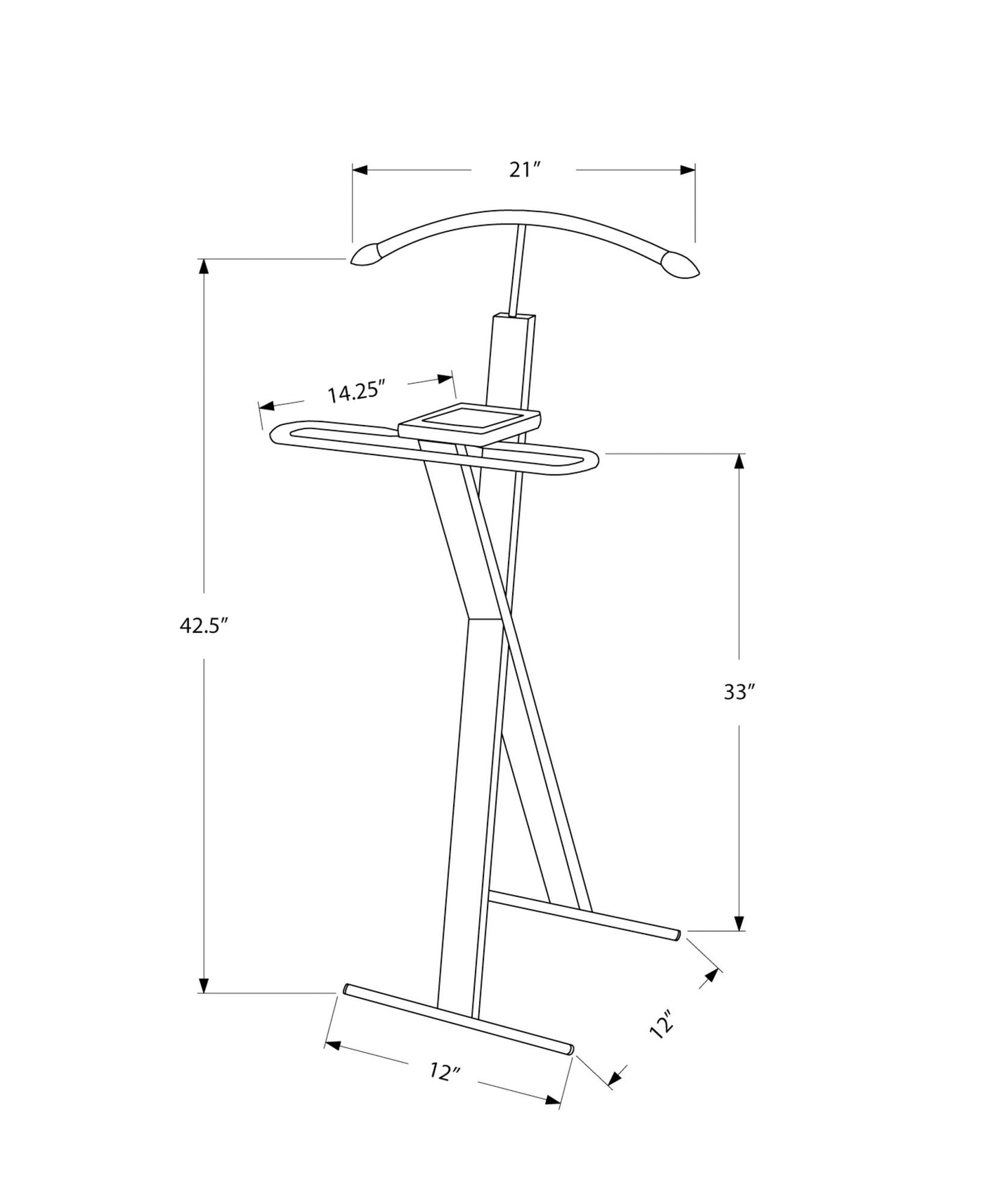 Bedroom Accent Organizer Suit Rack Bedroom - Espresso