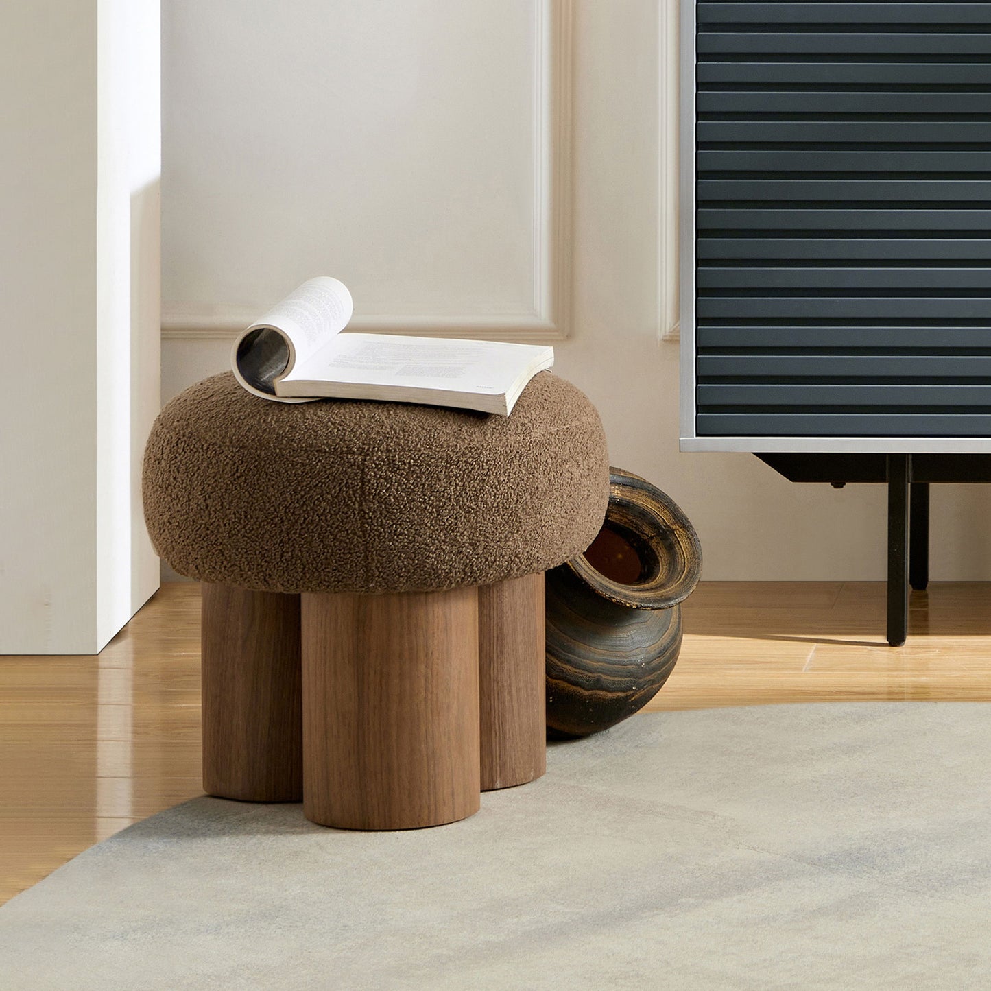 Versatile Mushroom Stool With Cushion
