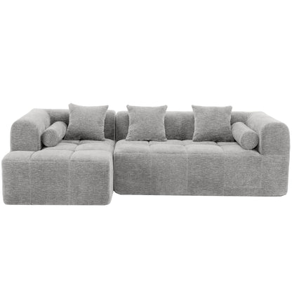 Sectional Free Combined Sofa With 2 Side Pockets