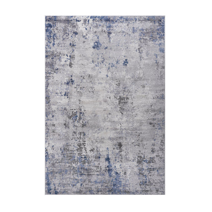 Marfi - 6' X 9' Abstract Area Rug - Silver / Blue