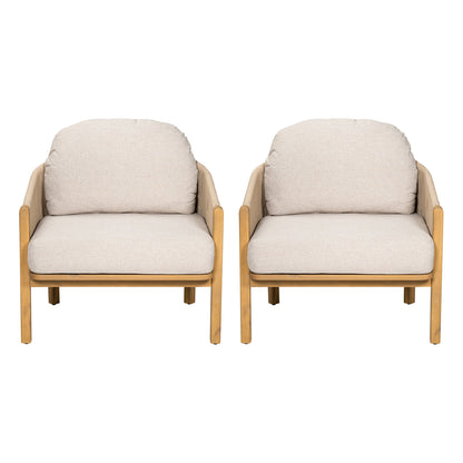 Grotta - Outdoor Wood Club Chair (Set of 2)