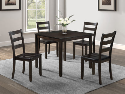Durham - 5 Piece Dining Set - Dark Brown