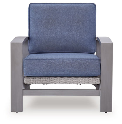 Half Moon Beach - Spring Lounge Chair - Blue / Gray