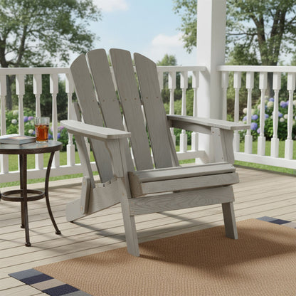 Oversize Outdoor Folding Adirondack Chair - Gray