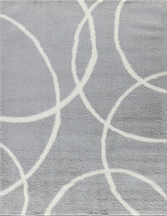 Loft Shag - 7'10" X 9'10" Shaggy Area Rug - Gray