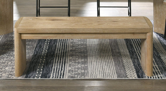 Magnus - Wide Dining Bench - Wooden Oak
