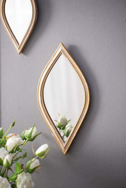 Small Decorative Mirror For Wall Decor, 2 Pieces Wall Accent