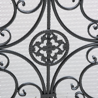 Darcie - Wrought Fireplace Screen, Ornate Design