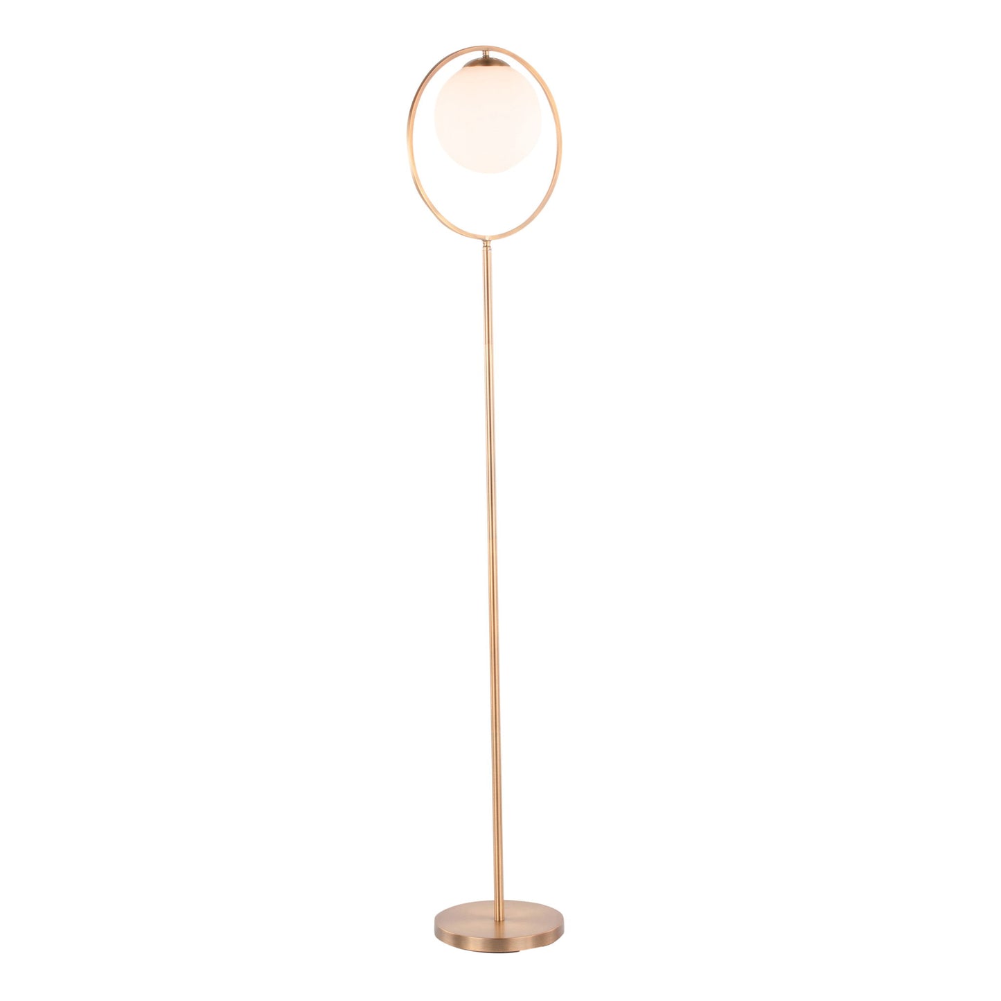Moon - Contemporary Floor Lamp - Gold / Frosted