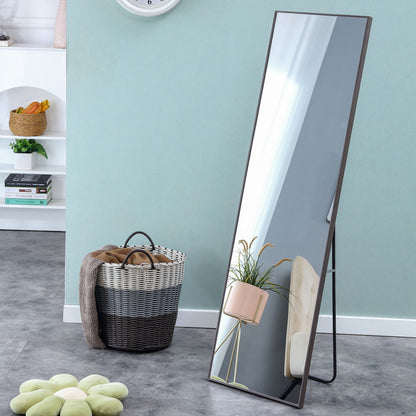Solid Wood Frame Minimalist Mirror, Bathroom Bedroom Wall Mirror. Enhance Modern Interior Design - Gray / Transparent