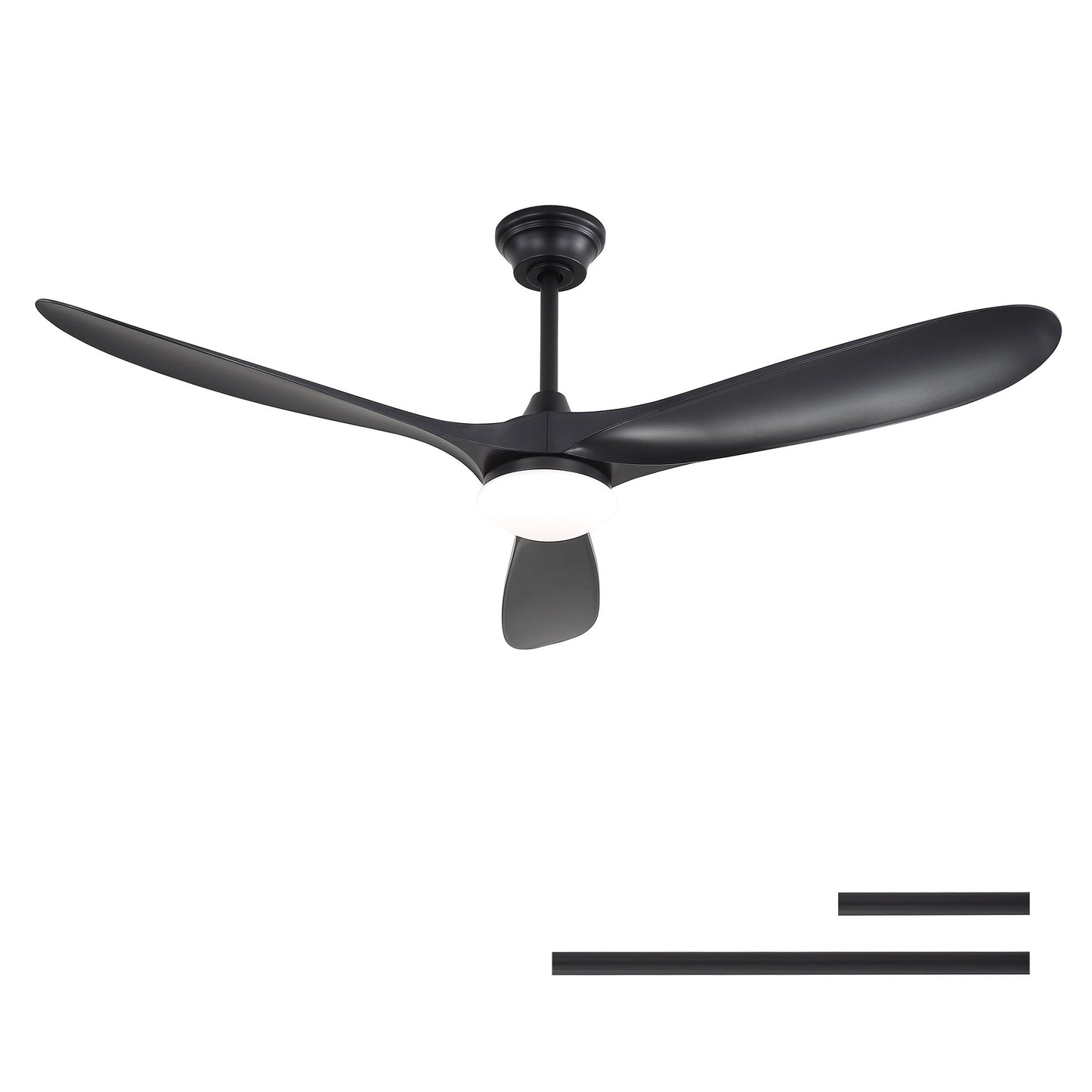 Smart Ceiling Fan With Lights, 3 Blades, Reversible Quiet DC Motor For Indoor