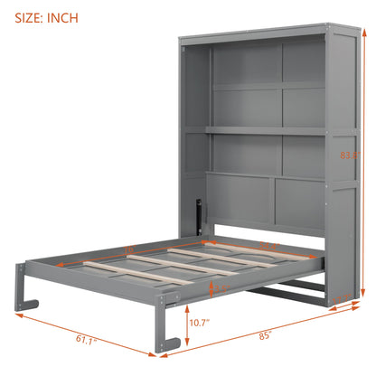 Murphy Wall Bed With Shelves, Space Saving