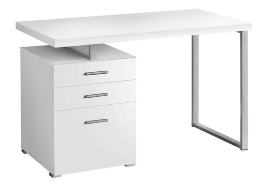 Computer Desk Left Right Set-Up Storage Drawers For Home Office - White