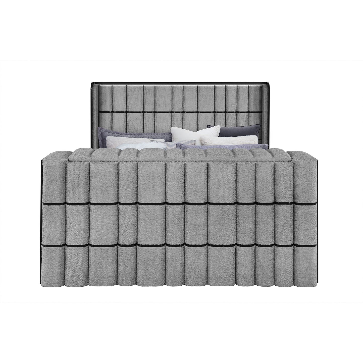 Isaiah - Bed With TV Lift-LED Speakers And Fireplace