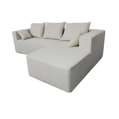 Modular Corner Sofa With Soft Linen Fabric