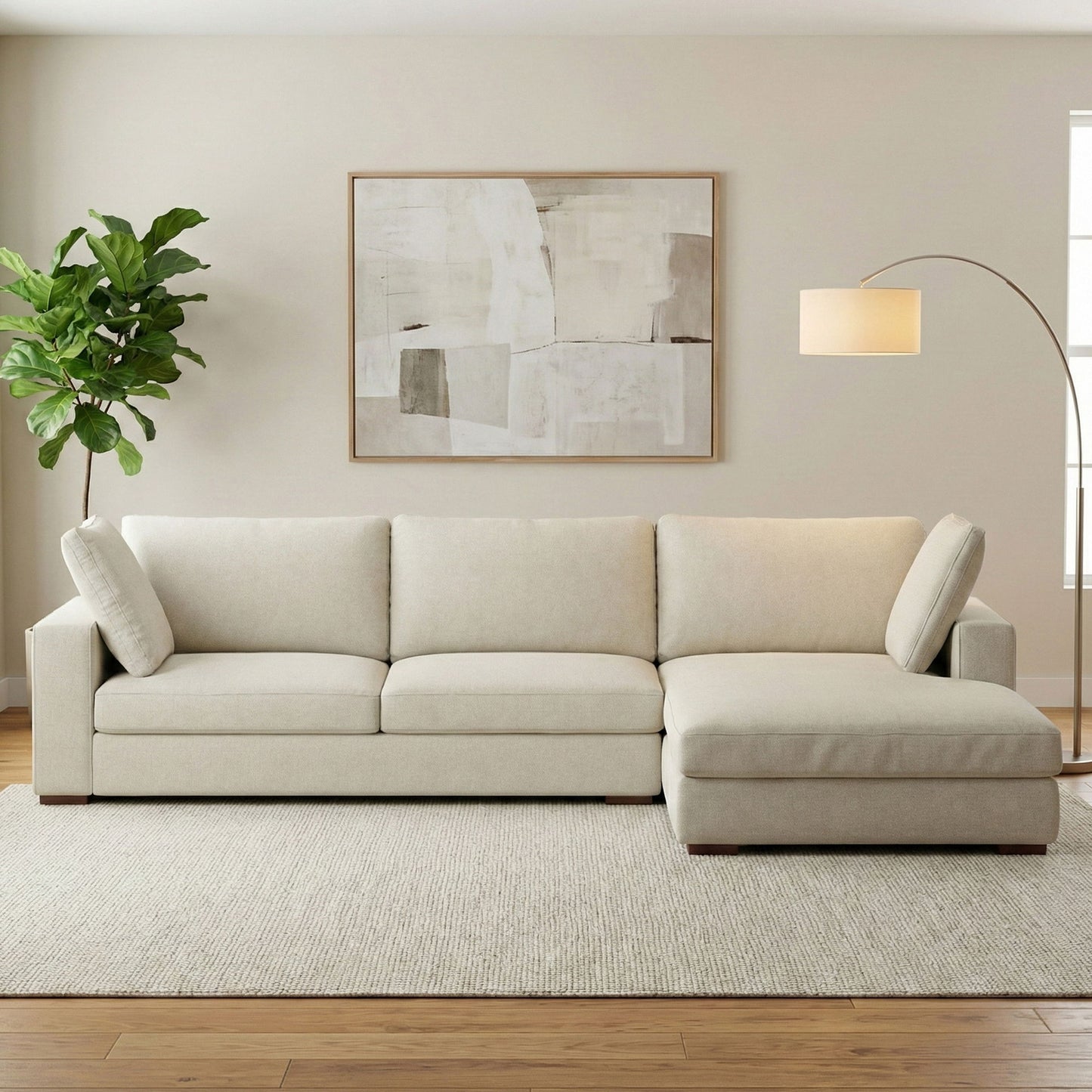 Charlie - Upholstered Deep Seater Sectional Sofa