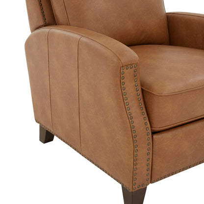 Jack - Push Back Recliner With Track Arms And Nailhead Accents
