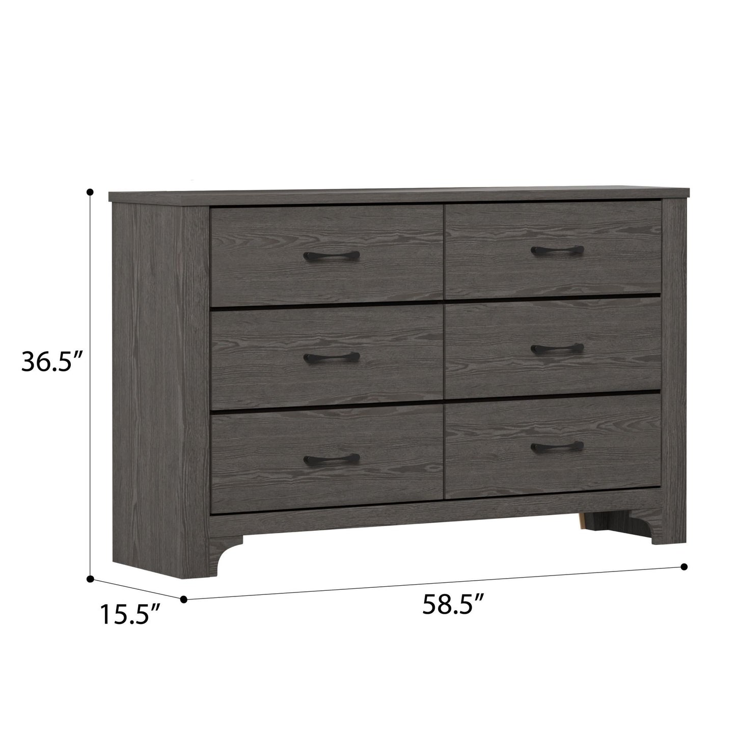 6 Drawer Dresser - Brown