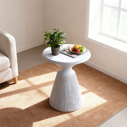 Outdoor End Table, Round Garden Stool - Aqua Grey