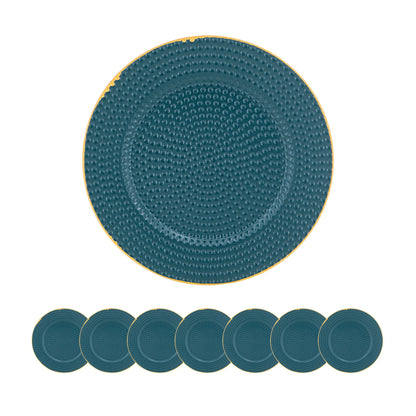 Polypropylene Charger Plate (Set of 8) - Blue