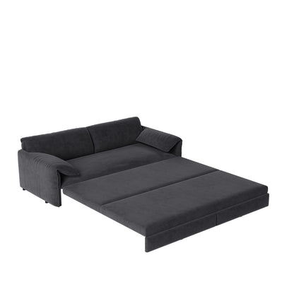 Queen Pull Out Sofa Bed, 3 In 1 Convertible Sleeper Sofa With Side Storage