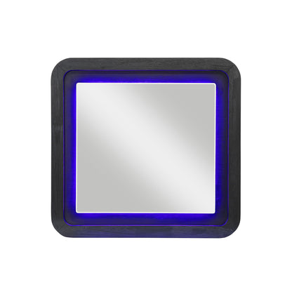 Beverly - Large Scale Wall Mirror For Dresser, Rounded Edges - Black White