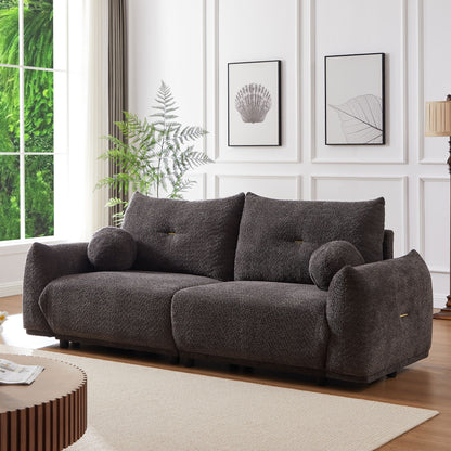 2 Seater Cushion Comfortable Sofas With 2 Cushions And 2 Ball Pillows