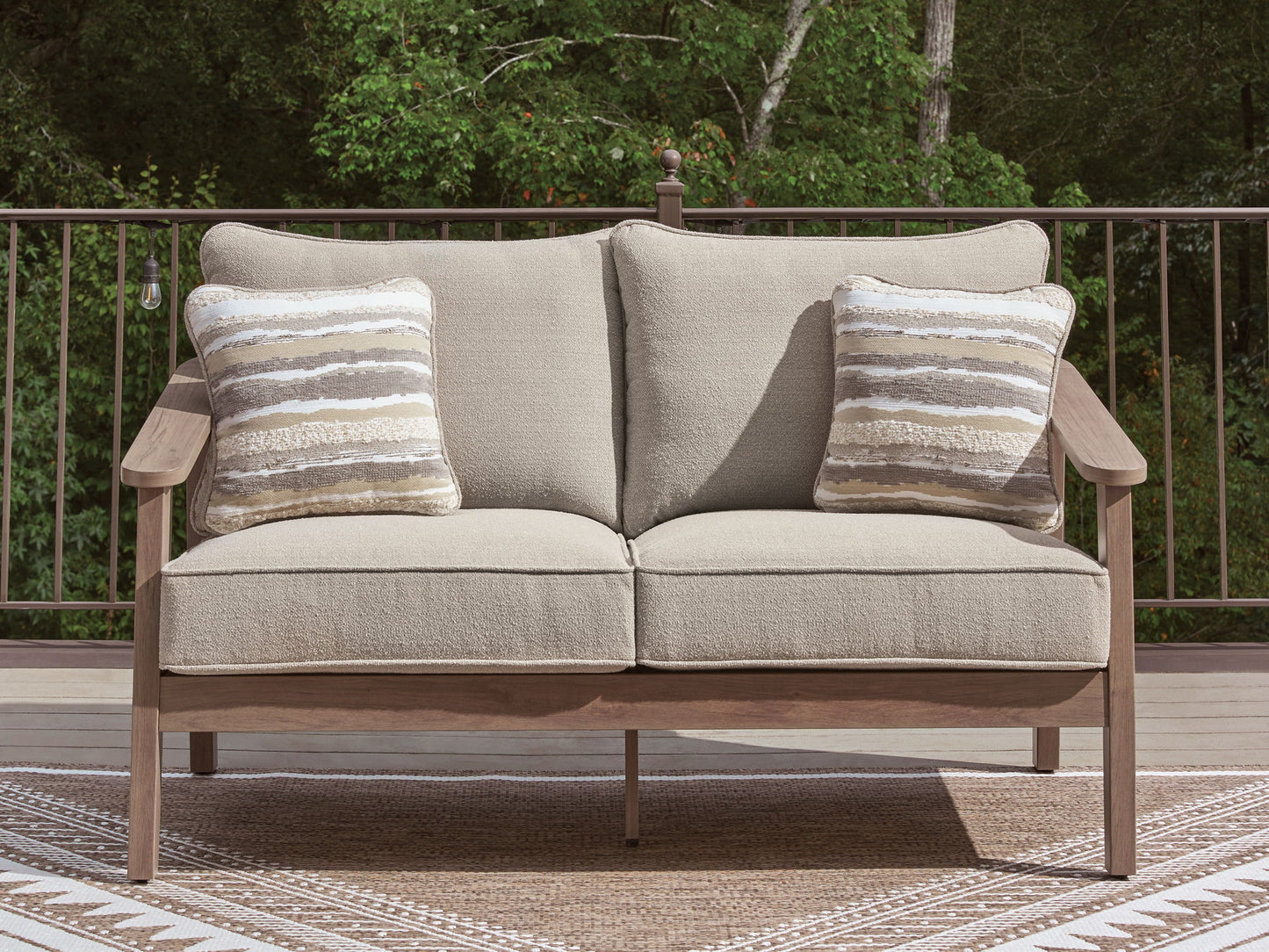 Harmony Headlands - Loveseat With Cushion - Natural / Gray