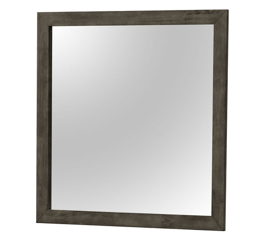 Chic Transitional Wall Mirror - Gray