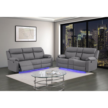 Blanche - Console Reclining Loveseat With LED Lights