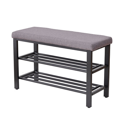 Shoe Bench With Cushion, Storage Seat For Entryway