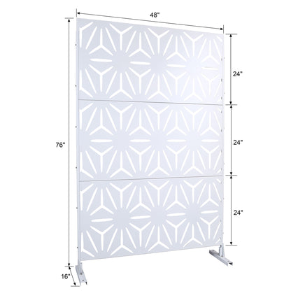 Outdoor & Indoor Metal Privacy Screen, Freestanding Decorative Panels
