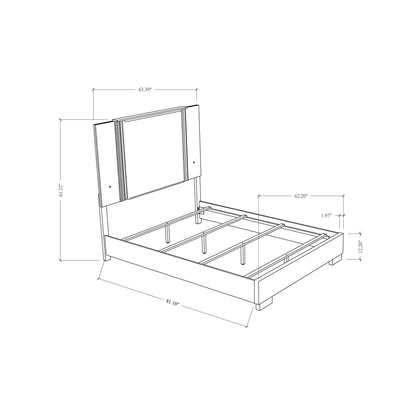 Moon - Modern Bed With LED Accent Lighting