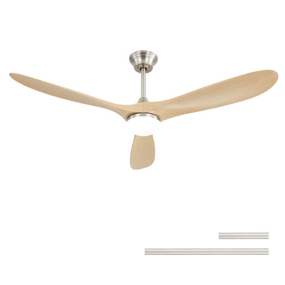 Smart Ceiling Fan With Lights, 3 Blades, Reversible Quiet DC Motor For Indoor