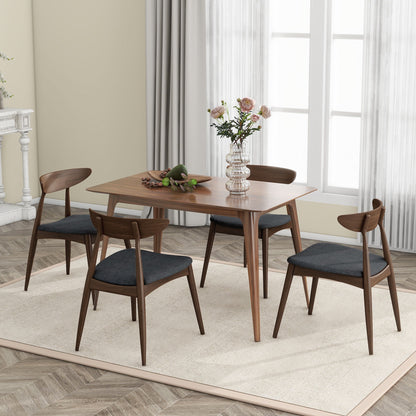 5 Piece Dining Set With Ergonomic Chairs