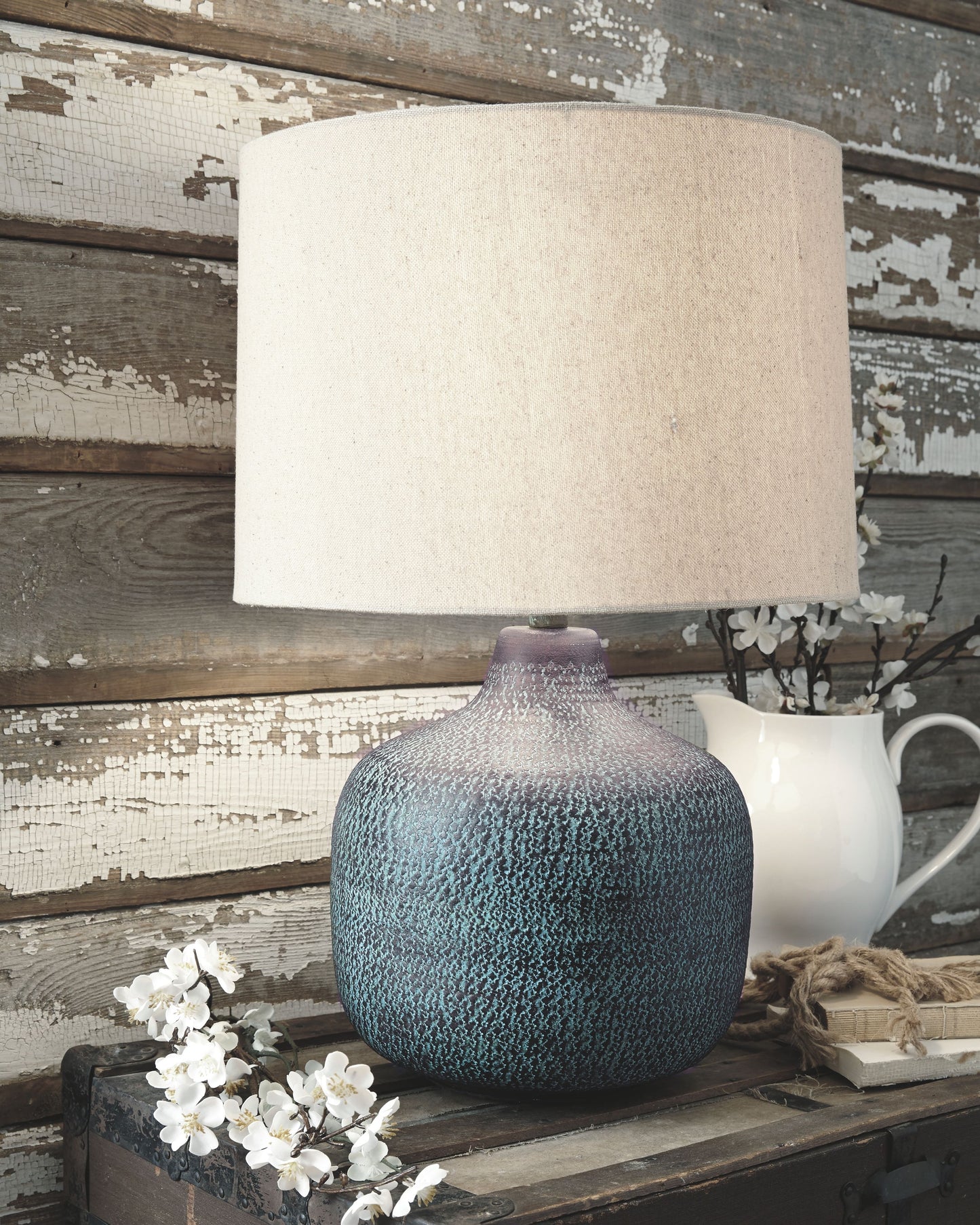 Malthace - Metal Table Lamp  - Patina